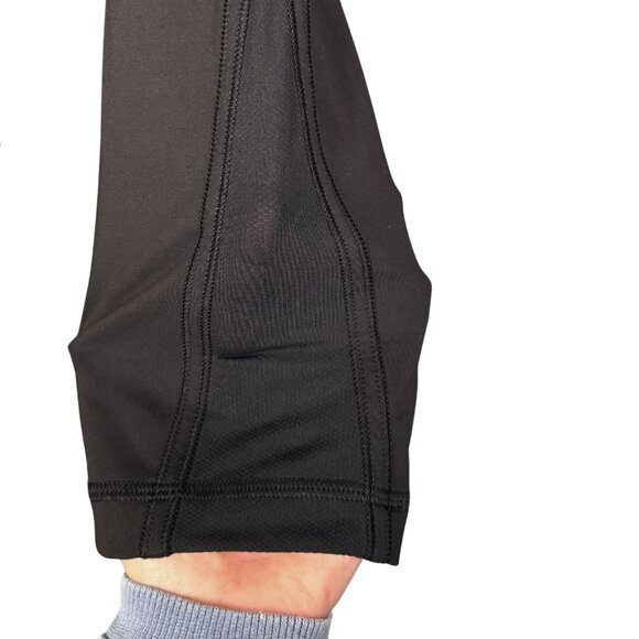 Lululemon Run Inspire Crop II Mesh Panel Leggings Size 6 Black Capri Pants - Picture 3 of 5